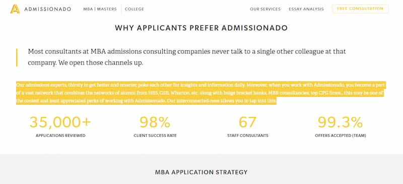 Admissionado why prefer us