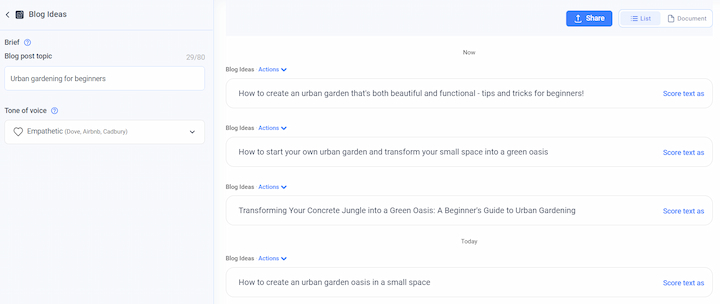 anyword ai blog ideas
