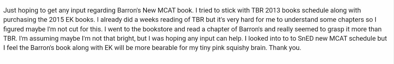 Student feedback