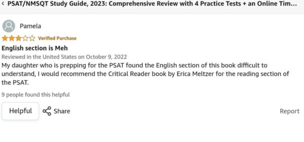Barrons PSAT book review