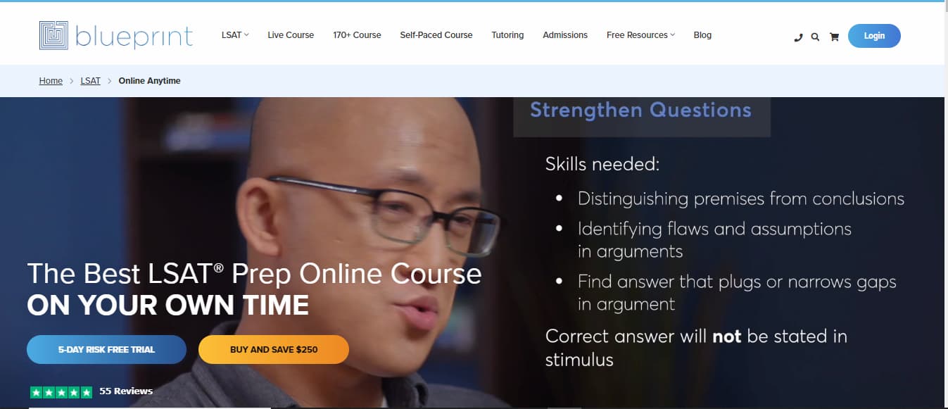 Blueprint - LSAT prep online course