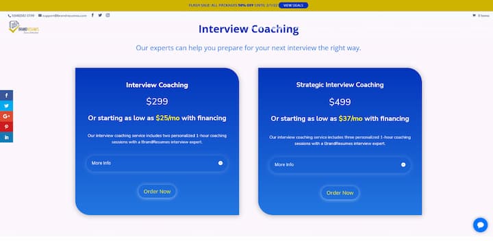 brandresumes coaching pricing