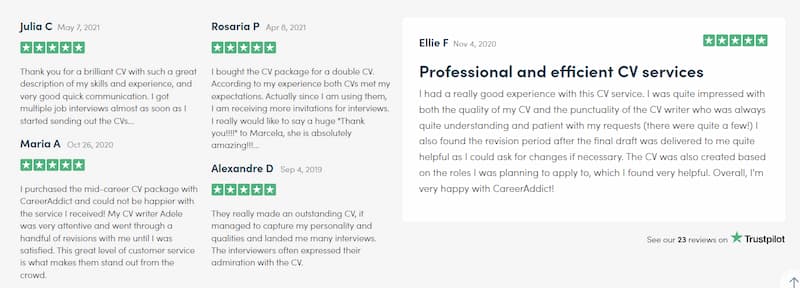 Career Addict reviews