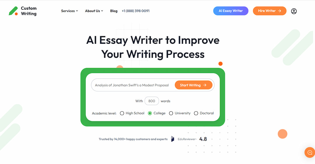 custom writing ai review