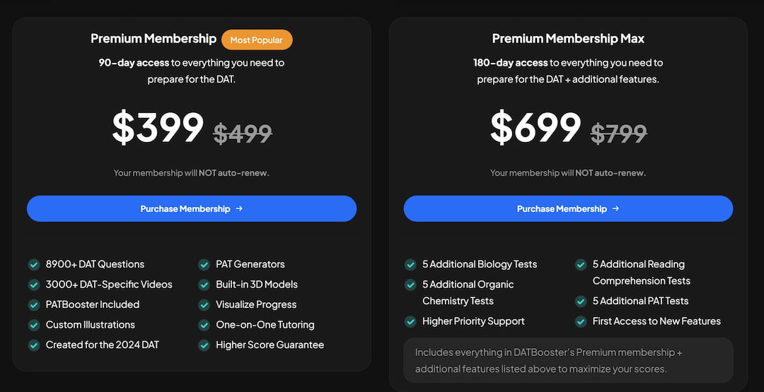 dat booster prices