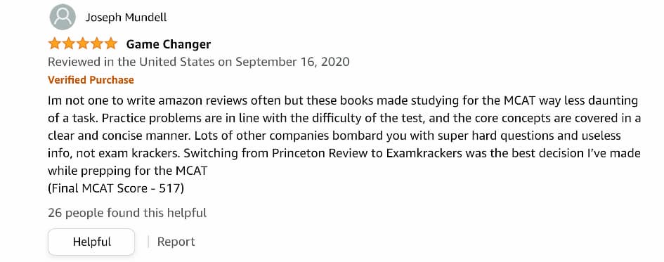 Examkrackers user feedback
