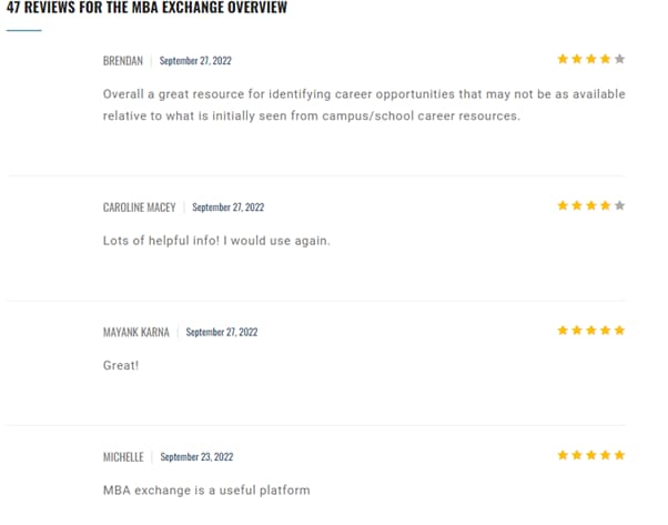 FAQ MBAExchange