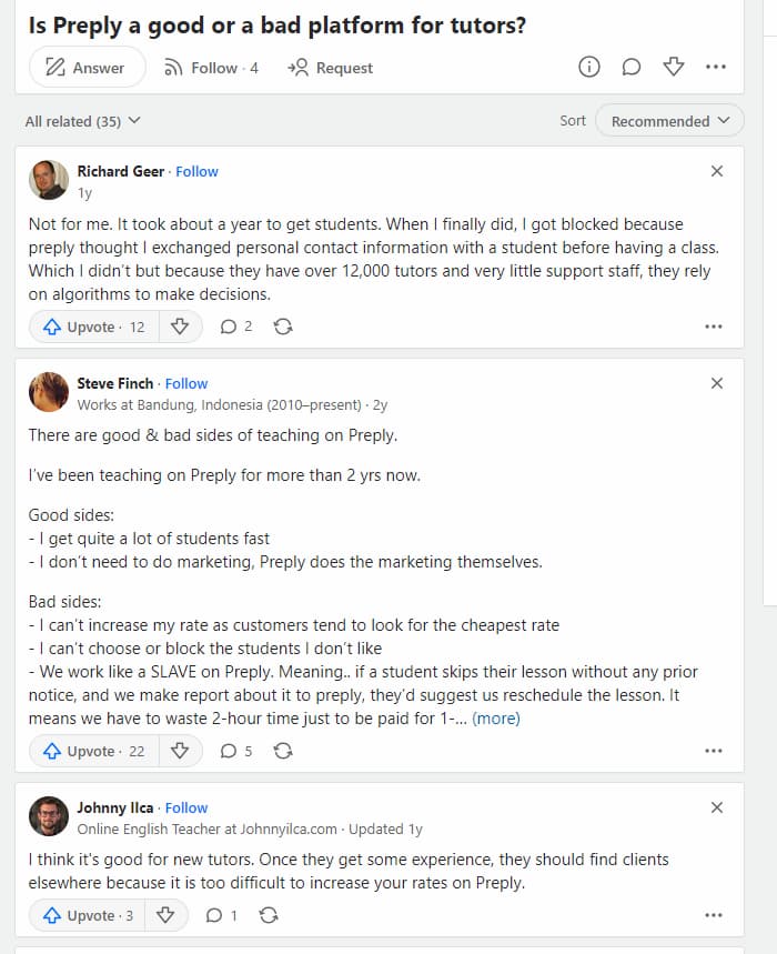 Is Preply a good or bad platform