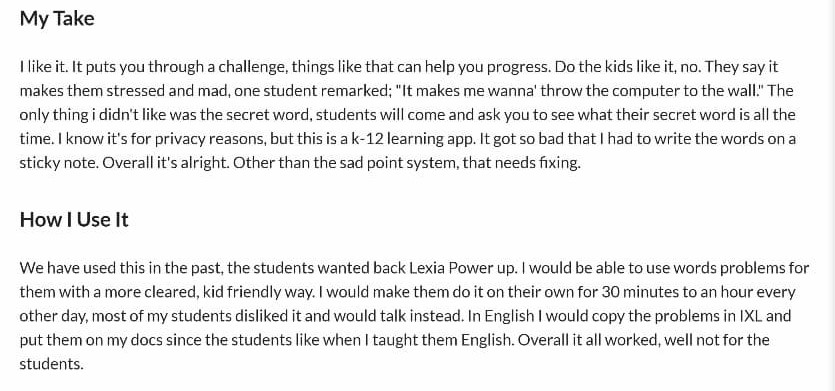 IXL online reviews