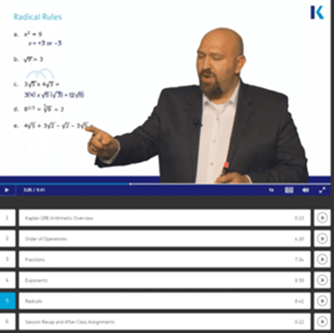 Kaplan GRE Prep Online Class