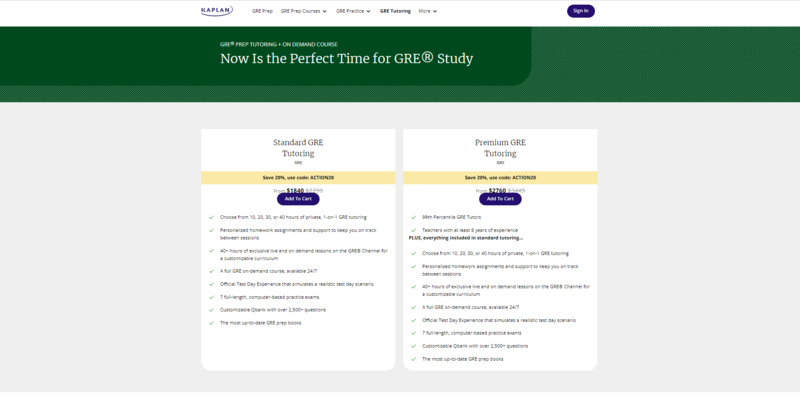 Kaplan GRE Tutoring