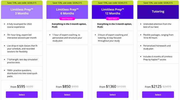 kaplan-pricing