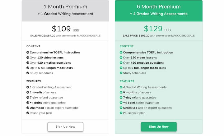 Pricing of the Courses