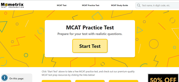 Mometrix Online MCAT Tests