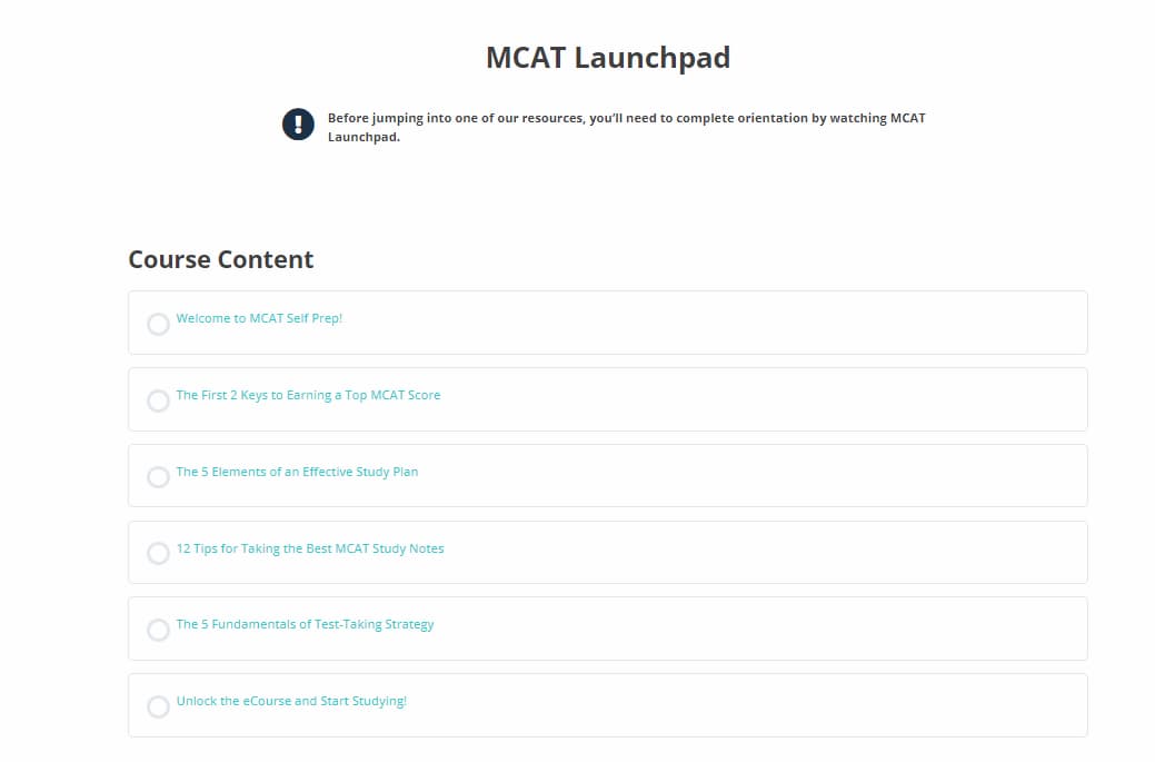 MCAT Laundchpad