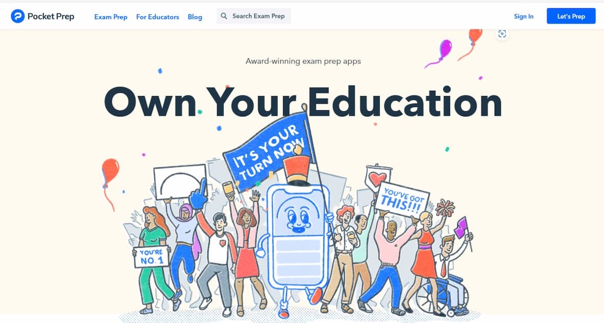 Pocket Prep main page