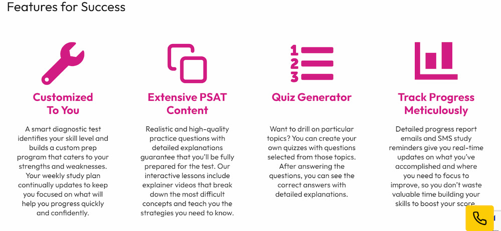 Prepscholar PSAT course features