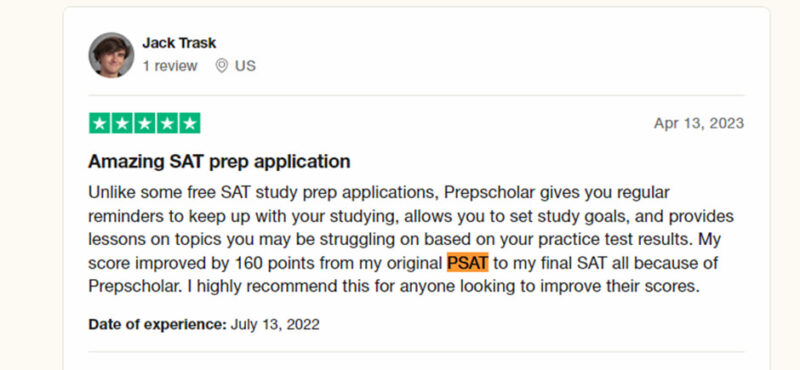 review Prepscholar PSAT Jack
