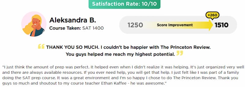Princeton - SAT score improvement