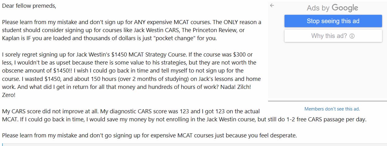 Student's review