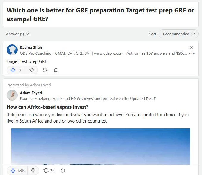 TargetTestPrep GRE Quora