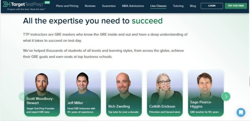 TargetTestPrep GRE Expertise