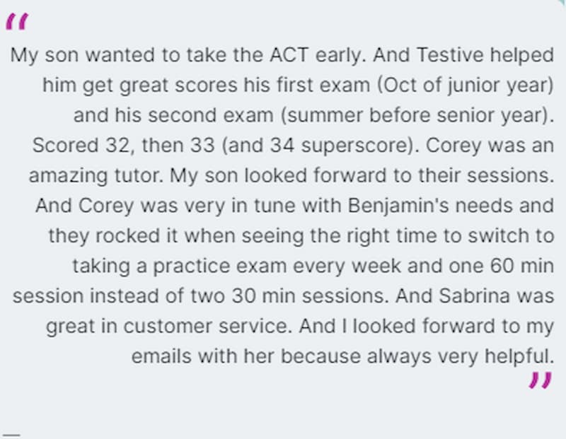 Testive Customer Review