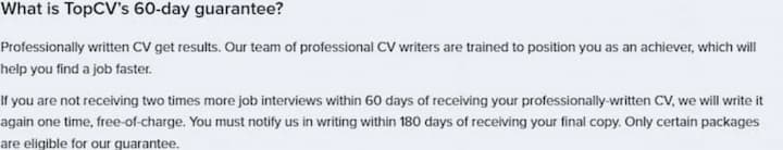 TopCV guarantee