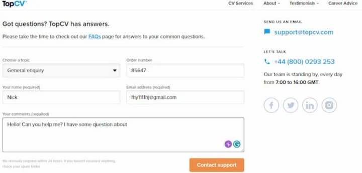 TopCV order