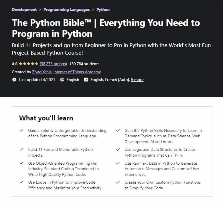 Udemy-Python-Course-Review