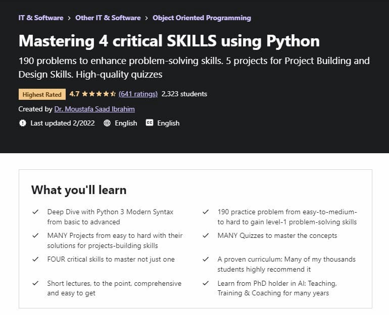 Udemy-Python-Course-Review