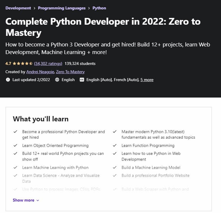 Udemy-Python-Course-Review