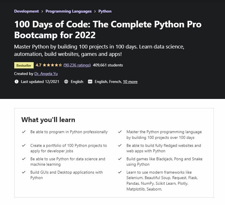 Udemy-Python-Course-Review