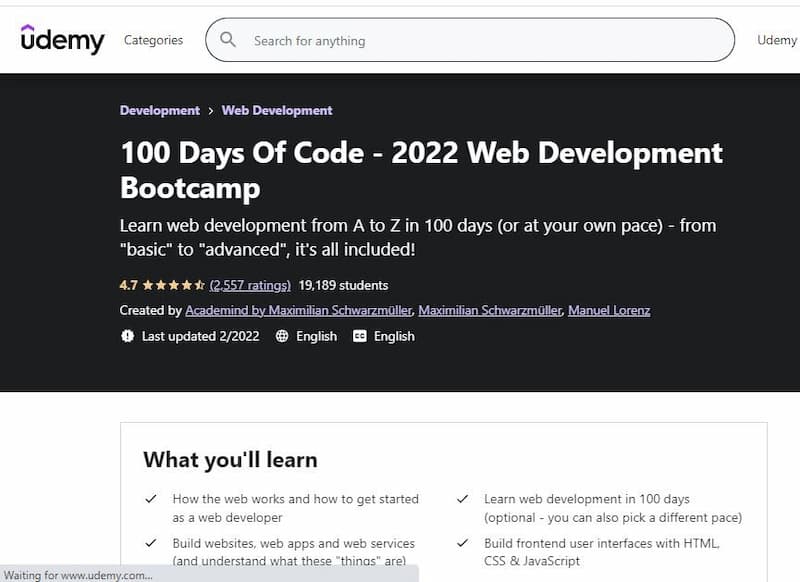 Udemy-Web-Development-Courses-Review