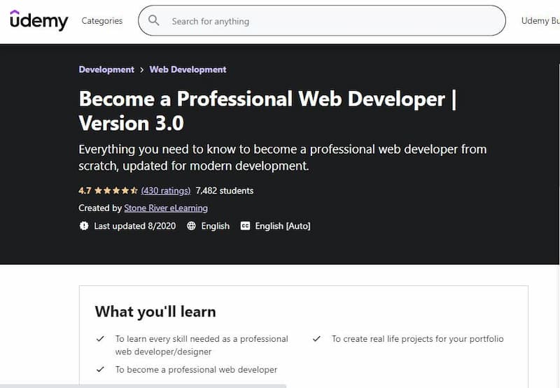Udemy-Web-Development-Courses-Review
