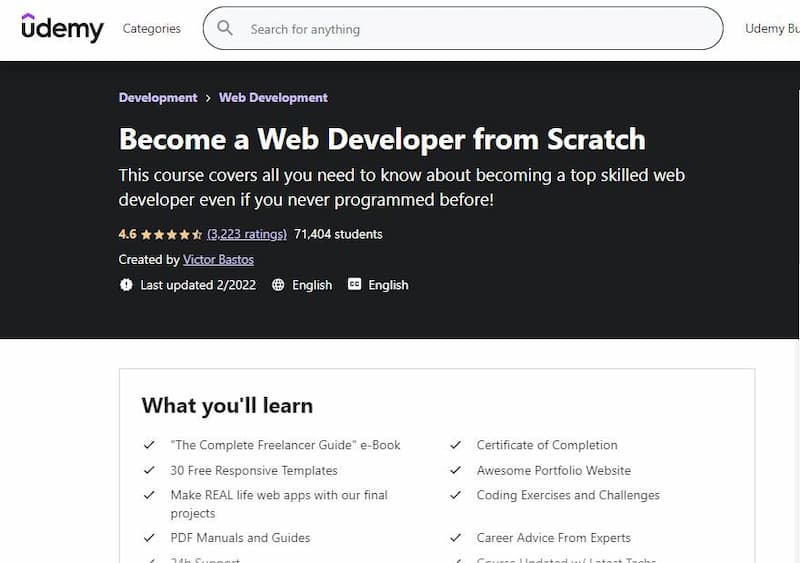 Udemy-Web-Development-Courses-Review