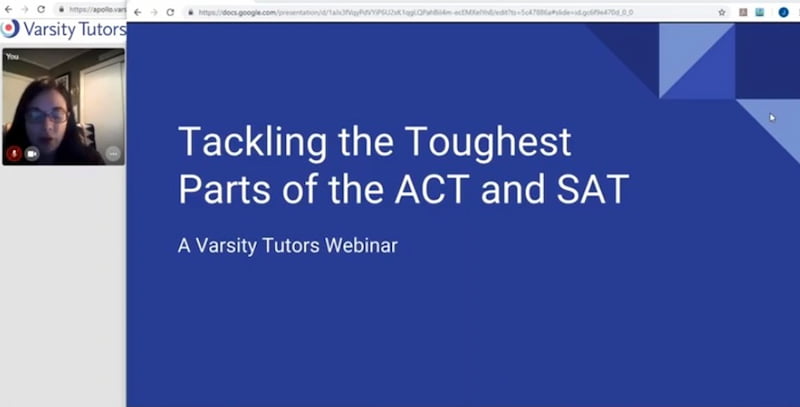 Varsity Tutors lesson