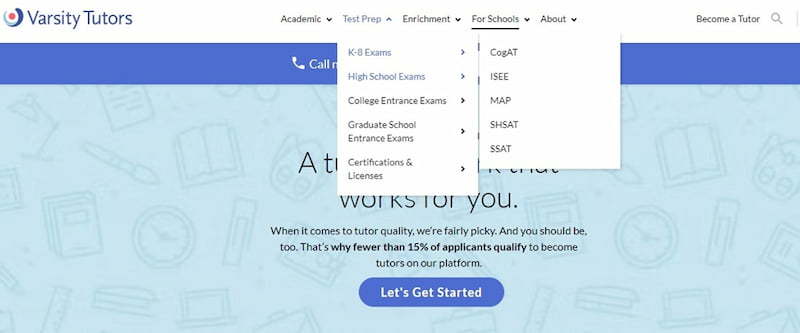 VarsityTutors test prep